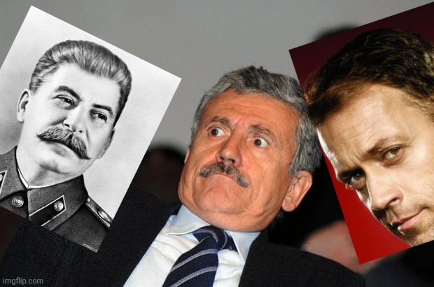 Stalin, Rocco Siffredi, Massimo D'Alema | image tagged in massimo d'alema,joseph stalin,sexy,hitler | made w/ Imgflip meme maker