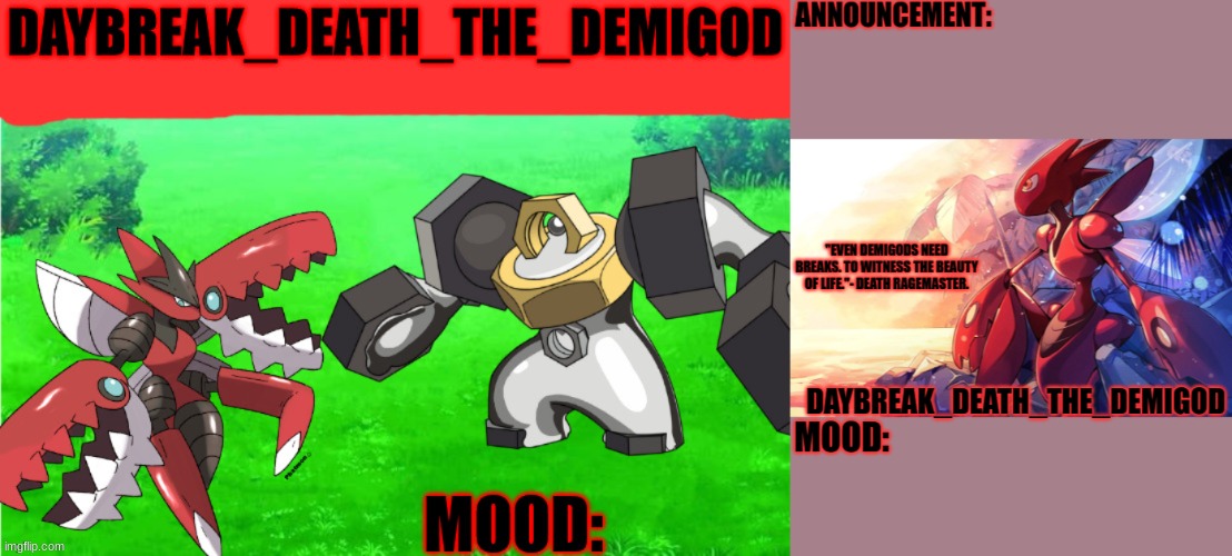 image tagged in daybreak_death_the_demigod annoucement by slyceon,the beauty of life daybreak_death_the_demigod | made w/ Imgflip meme maker