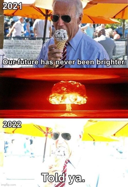 Geritol Joe Future is Bright | image tagged in atomic bomb | made w/ Imgflip meme maker