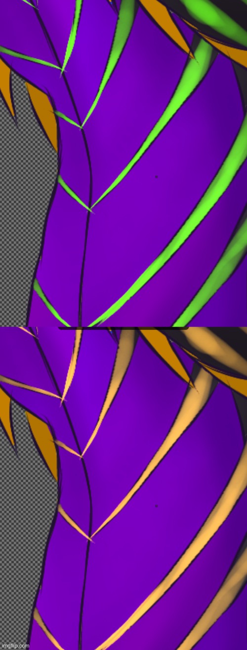 Should I make the glow for the spoopy dragon green or orange | made w/ Imgflip meme maker