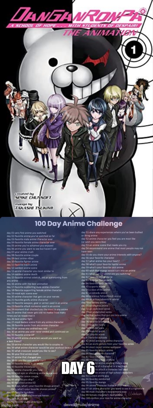 idk | DAY 6 | image tagged in 100 day anime challenge | made w/ Imgflip meme maker