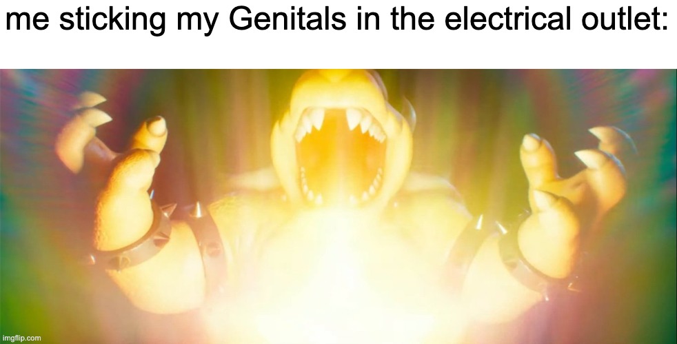 me sticking my Genitals in the electrical outlet: | made w/ Imgflip meme maker