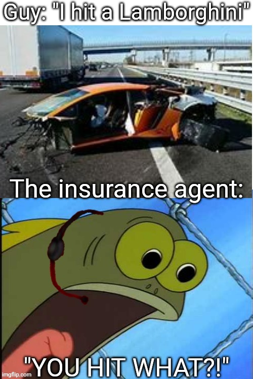 HE HIT WHAT?! | image tagged in funny,memes,car memes,finance,oof | made w/ Imgflip meme maker