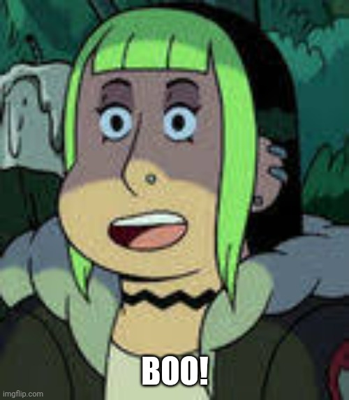 Courtney from Craig of The Creek | BOO! | image tagged in courtney from craig of the creek,funny memes,memes | made w/ Imgflip meme maker