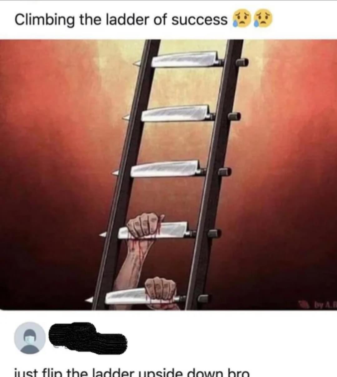 Ladder of success Blank Meme Template