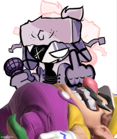 Wario dies after Fun Sized Ruv flips him off.mp3 | image tagged in wario dies,wario,friday night funkin,fnf,middle finger | made w/ Imgflip meme maker