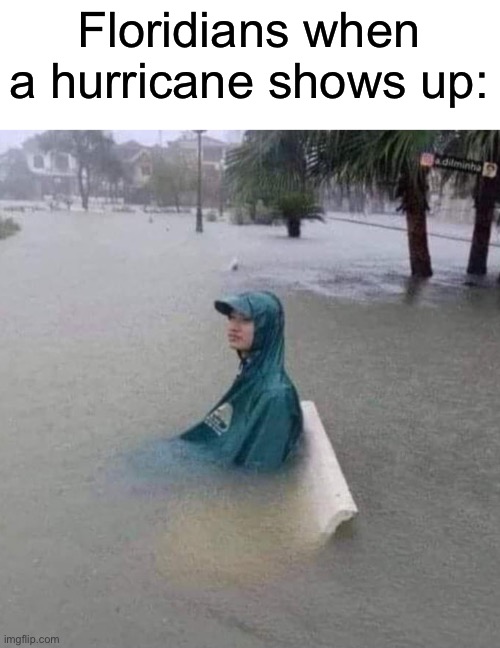 Anyone want to throw a party? | Floridians when a hurricane shows up: | image tagged in hurricane,florida | made w/ Imgflip meme maker