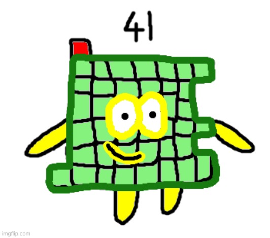Numberblock 41 | image tagged in fanmade,cute,fanart | made w/ Imgflip meme maker