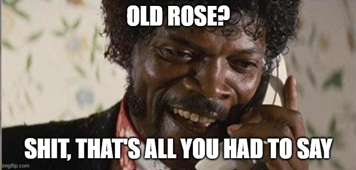 shit that's all you had to say | OLD ROSE? SHIT, THAT'S ALL YOU HAD TO SAY | image tagged in shit that's all you had to say | made w/ Imgflip meme maker