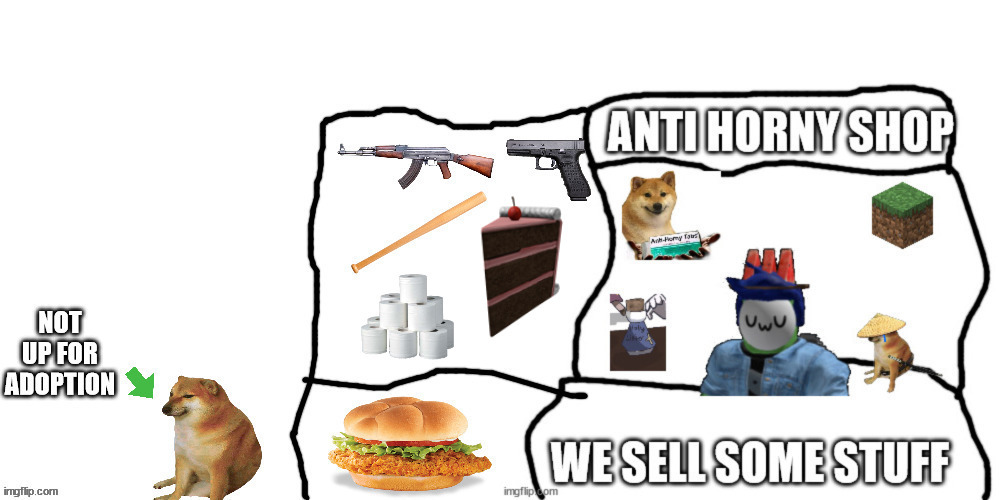 New items! Curing Cake and Toilet Paper! | image tagged in blook's anti-horny shop level 3 | made w/ Imgflip meme maker