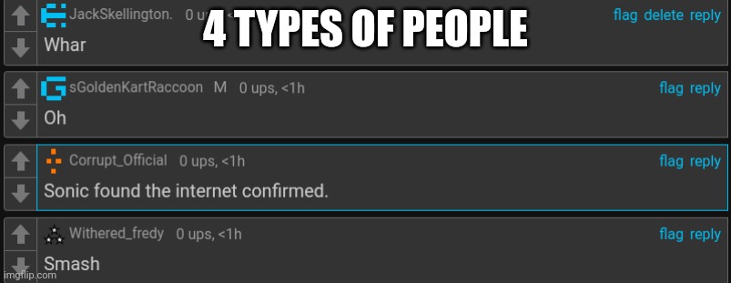 4 TYPES OF PEOPLE | made w/ Imgflip meme maker