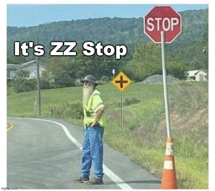 It's ZZ Stop | image tagged in eye roll | made w/ Imgflip meme maker