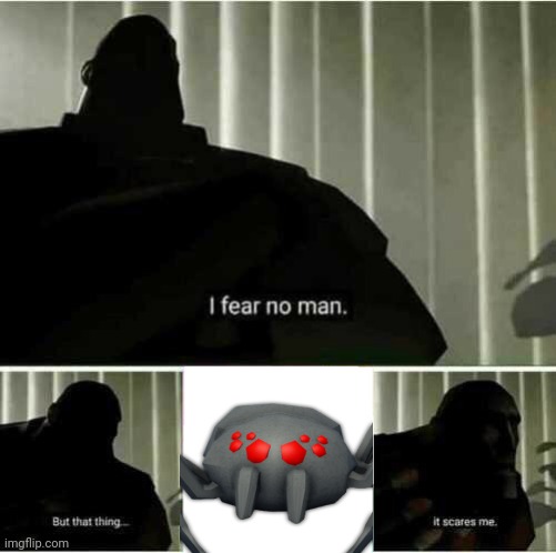 I got jumpscared by timothy while looting drawers in doors today- | image tagged in i fear no man,doors,memes,roblox,relatable,spider | made w/ Imgflip meme maker