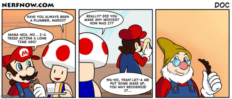 Mario's actor make-up | image tagged in make up,make-up,super mario,actor,comics,comics/cartoons | made w/ Imgflip meme maker