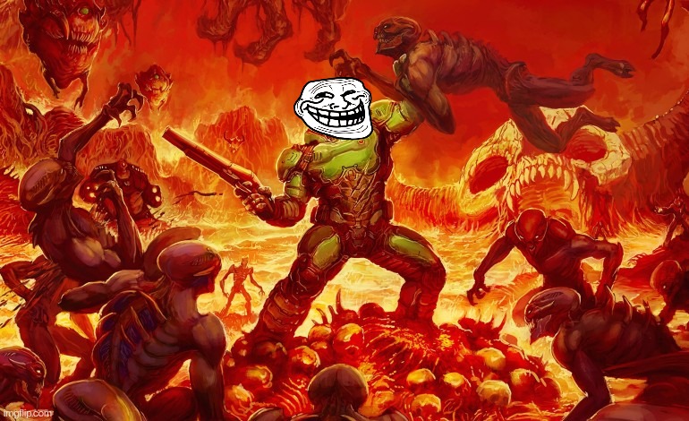 Doom Slayer killing demons | image tagged in doom slayer killing demons | made w/ Imgflip meme maker