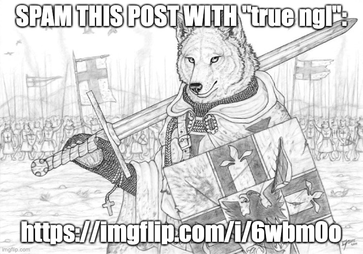 https://imgflip.com/i/6wbm0o | SPAM THIS POST WITH "true ngl":; https://imgflip.com/i/6wbm0o | image tagged in fursader | made w/ Imgflip meme maker