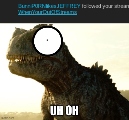 uh oh | UH OH | image tagged in shocked giga | made w/ Imgflip meme maker