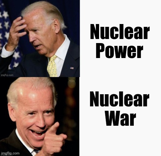 Nuclear   
 Power Nuclear  
War | image tagged in brandon hotline bling | made w/ Imgflip meme maker