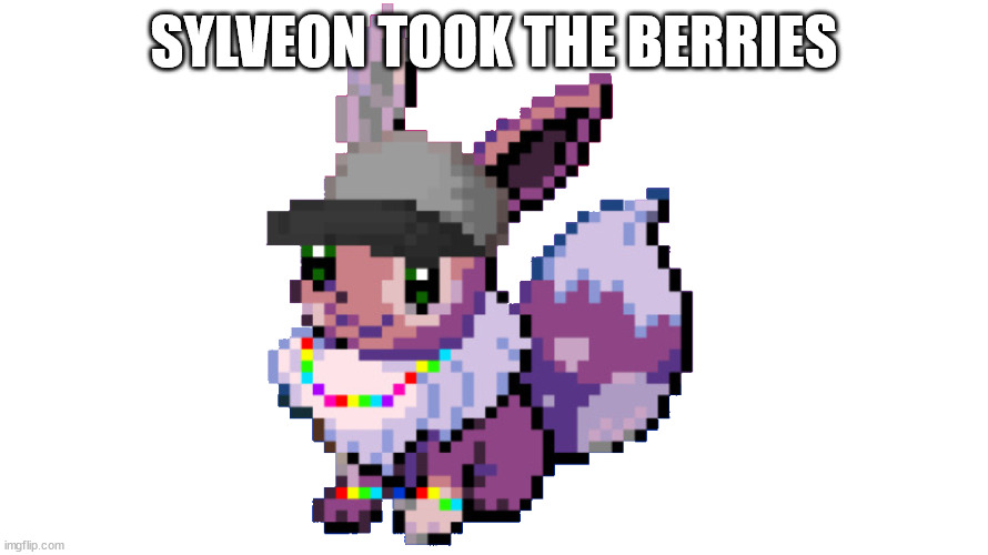 sylceon/eevee | SYLVEON TOOK THE BERRIES | image tagged in sylceon/eevee | made w/ Imgflip meme maker