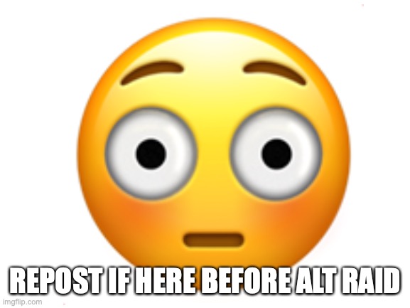 i hope theres some people (i mean when they first started following the stream in 2020) | 😳; REPOST IF HERE BEFORE ALT RAID | image tagged in blank white template | made w/ Imgflip meme maker