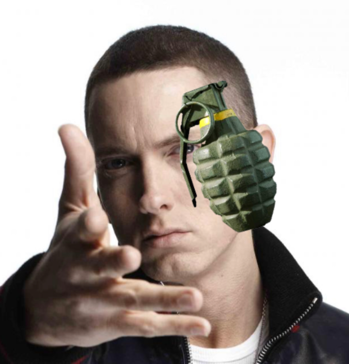 Eminem throwing grenade Blank Template Imgflip