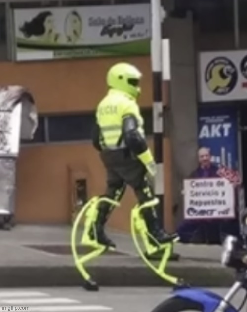 Trafficman, protector of the intersection! He will chase any cars who run a red light | made w/ Imgflip meme maker