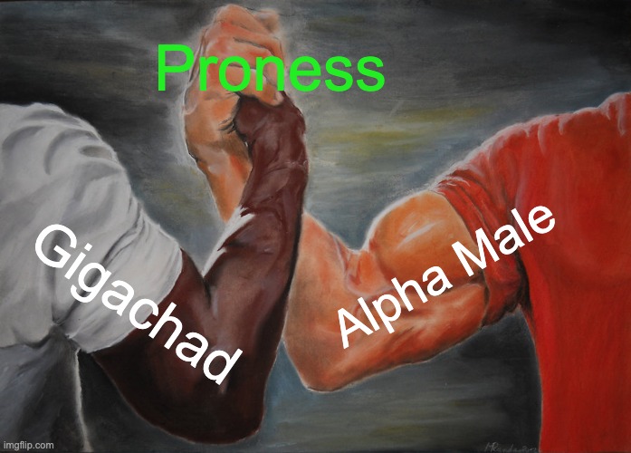 Pro | Proness; Alpha Male; Gigachad | image tagged in memes,epic handshake | made w/ Imgflip meme maker