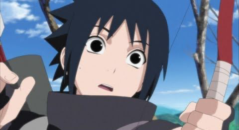 Young Sasuke with a bow Blank Meme Template