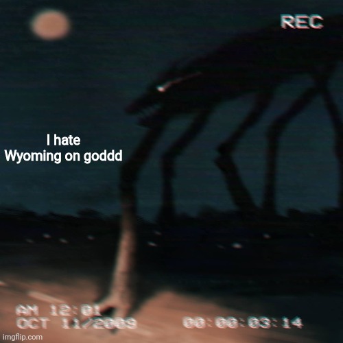 I hate Wyoming on goddd | made w/ Imgflip meme maker