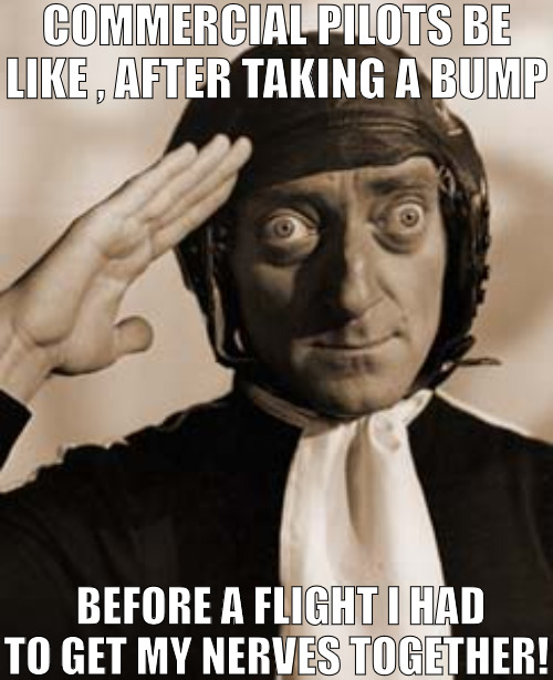 THATS WHY I PREFER TO DRIVE ITS MUCH SAFFER! | COMMERCIAL PILOTS BE LIKE , AFTER TAKING A BUMP; BEFORE A FLIGHT I HAD TO GET MY NERVES TOGETHER! | image tagged in marty feldman copy that,meme | made w/ Imgflip meme maker