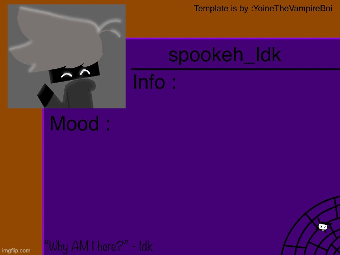 Idk's spooky month announcement template [THANK YOU YOINE-] Blank Meme Template