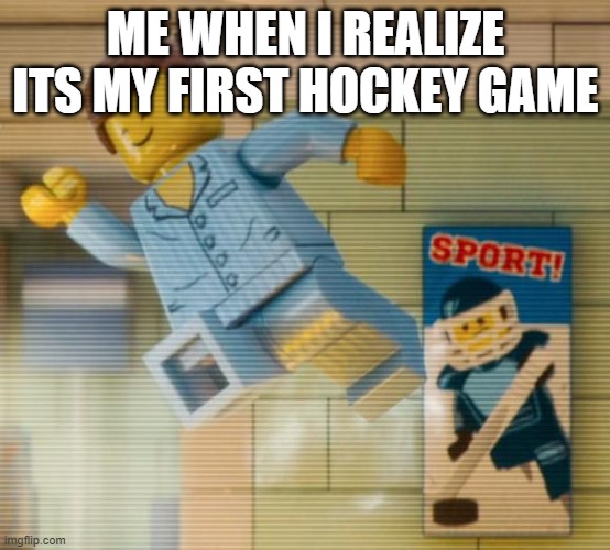 Go Sports Team! | ME WHEN I REALIZE ITS MY FIRST HOCKEY GAME | image tagged in go sports team | made w/ Imgflip meme maker