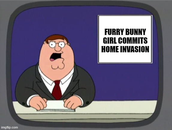 my hero season 6, episode 2 recap | FURRY BUNNY GIRL COMMITS HOME INVASION | image tagged in memes,peter griffin news,my hero academia | made w/ Imgflip meme maker