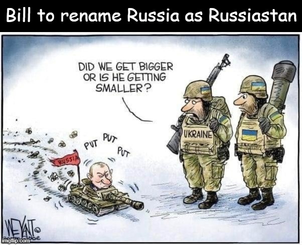 "Facing battlefield losses, the erratic, memeable president-for-life of Russiastan repeated his threats of nuclear annihilation" | Bill to rename Russia as Russiastan | image tagged in ukraine vs putin comic,russiastan,russophobia,put,put put,put put put | made w/ Imgflip meme maker