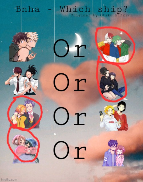 yas | image tagged in bnha- which ship | made w/ Imgflip meme maker
