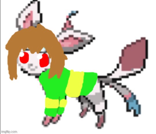 chara sylceon | image tagged in chara sylceon | made w/ Imgflip meme maker