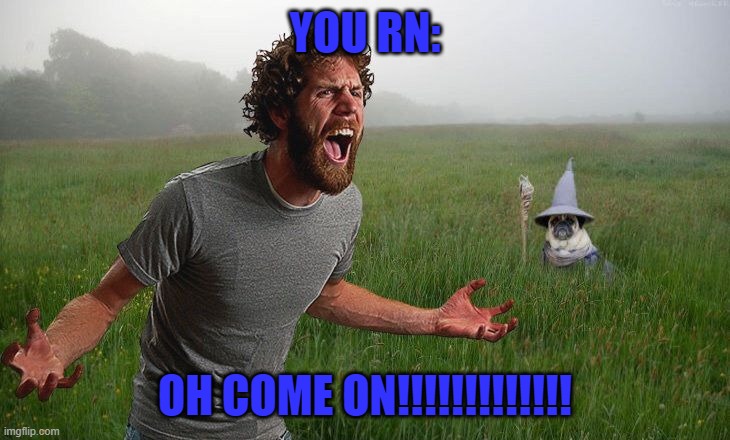 Oh come on | YOU RN: OH COME ON!!!!!!!!!!!!! | image tagged in oh come on | made w/ Imgflip meme maker