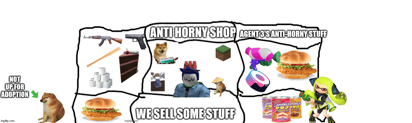 High Quality Blook's Anti-Horny Shop(Level 4) Blank Meme Template