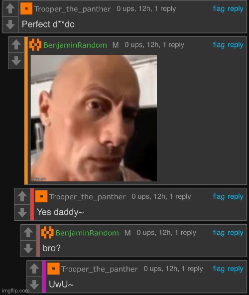 He said the U wodr | made w/ Imgflip meme maker