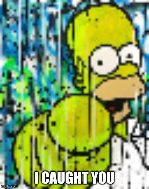 homer caught you | I CAUGHT YOU | image tagged in homer caught you | made w/ Imgflip meme maker