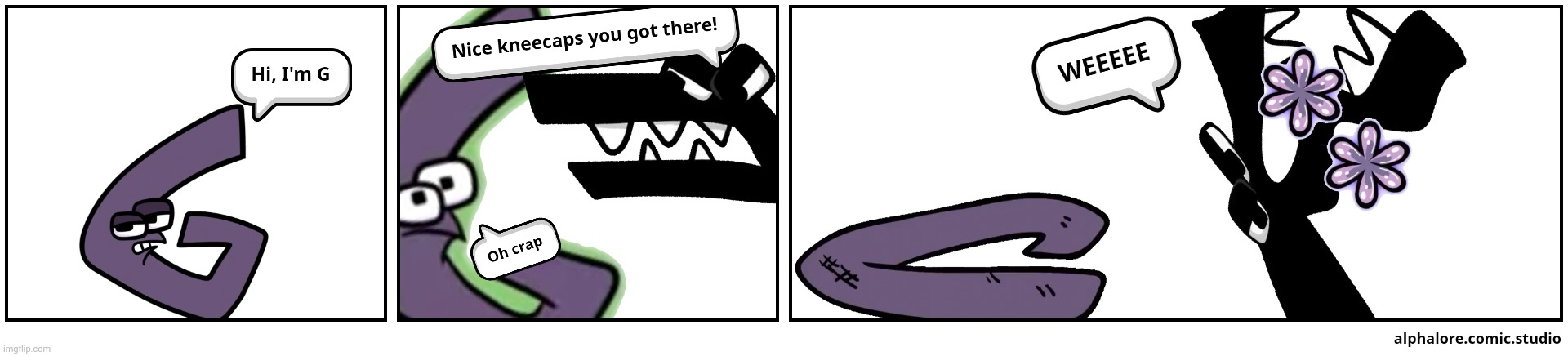 Here's a comic I made | image tagged in alphabet lore | made w/ Imgflip meme maker