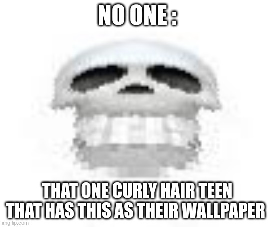 bro | NO ONE :; THAT ONE CURLY HAIR TEEN THAT HAS THIS AS THEIR WALLPAPER | image tagged in skl,funny memes,bad luck brian | made w/ Imgflip meme maker