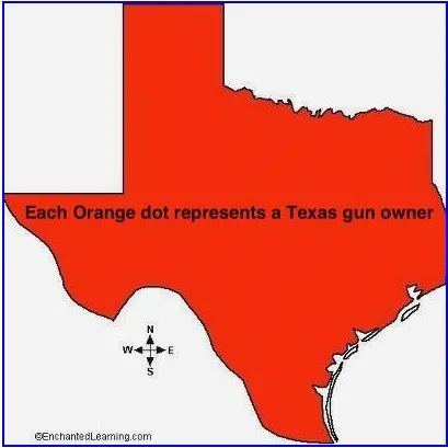 Texas gun map Blank Meme Template