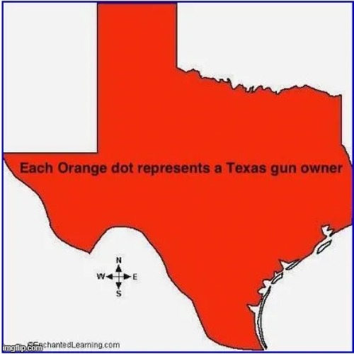 Texas gun map | image tagged in texas gun map | made w/ Imgflip meme maker