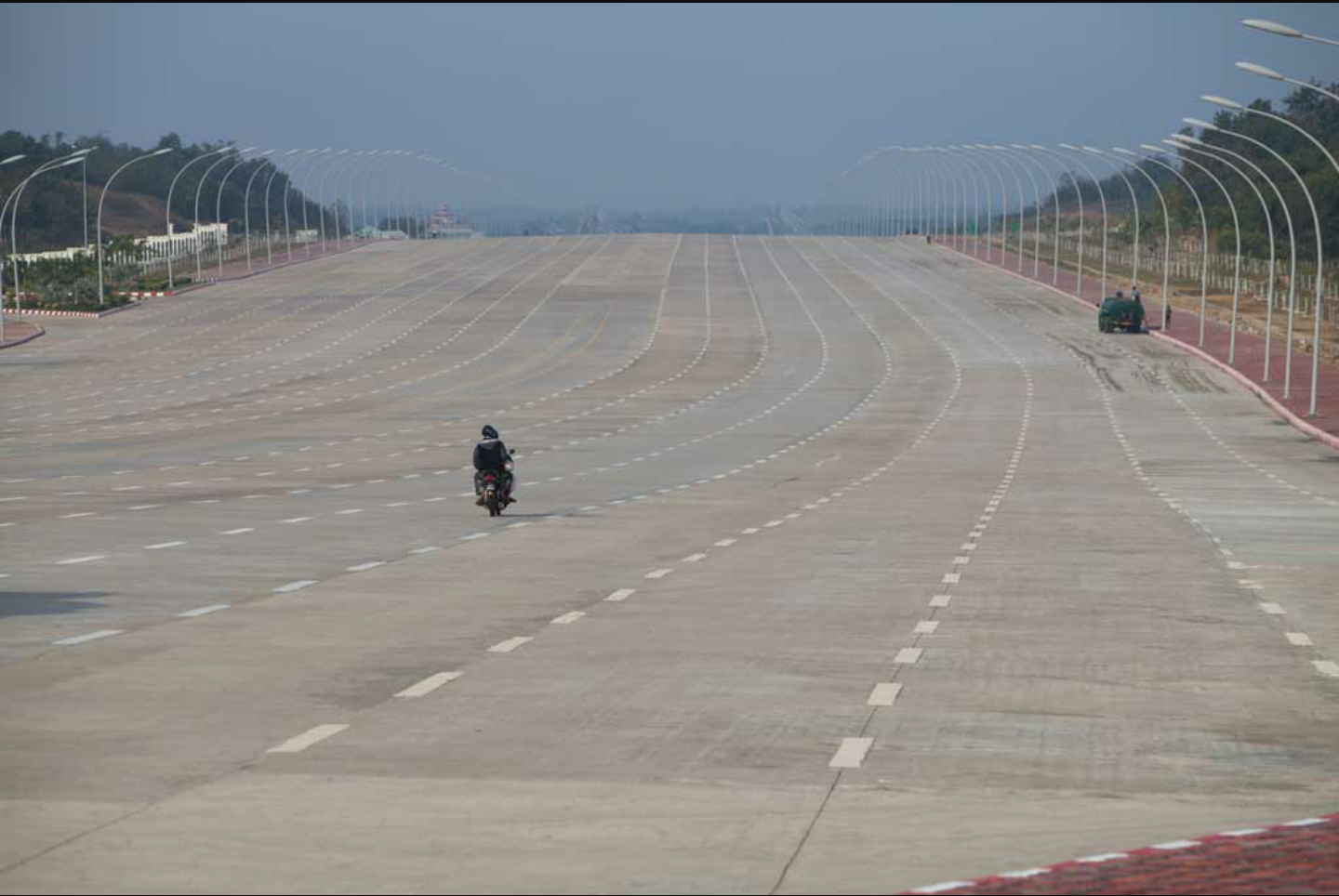 Naypyidaw's 20 lane road Blank Meme Template