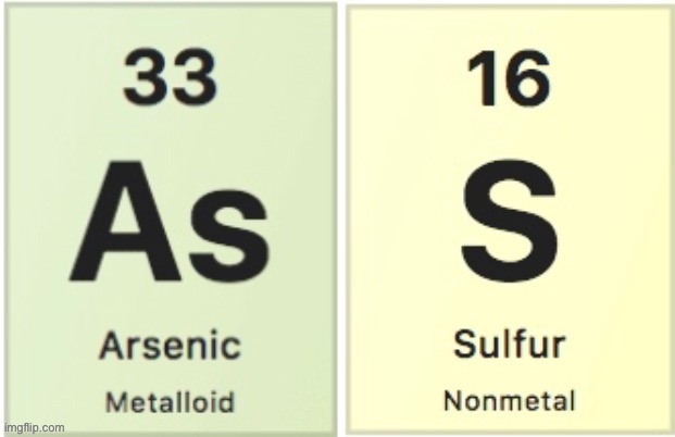 Arsenic sulfide | made w/ Imgflip meme maker