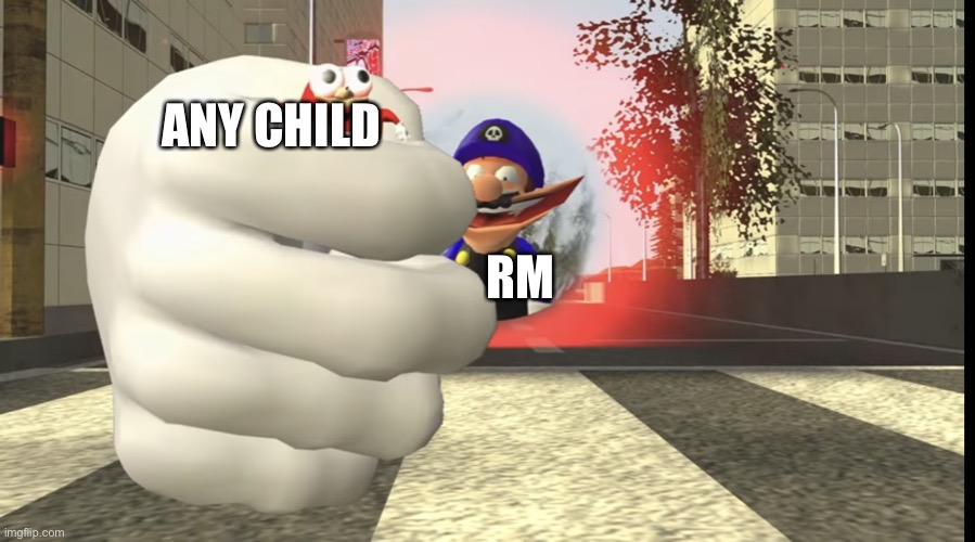 SMG3 kidnapping Ugundan Knuckles | ANY CHILD; RM | image tagged in smg3 kidnapping ugundan knuckles | made w/ Imgflip meme maker
