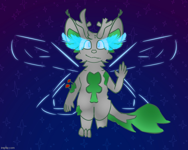 Alt design for Cinderace| theme: forgotten plant diety (my art, og character belongs to Cinderace) | image tagged in furry,art,drawings | made w/ Imgflip meme maker