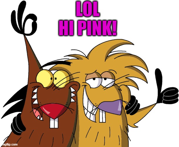 Beavers | LOL
HI PINK! | image tagged in beavers | made w/ Imgflip meme maker