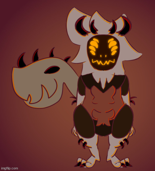 Alt design for Nightmare| theme: spooky beast (my art, og character belongs to Nightmare) | image tagged in furry,art,drawings | made w/ Imgflip meme maker